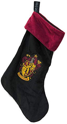 Gryffindor Harry Potter Fleece Christmas Stocking Woven Badge 47x30cm