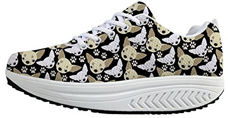CHAQLINS-CC125AS - Klassich (Classic) Damen , Schwarz (Pugs), 38 EU