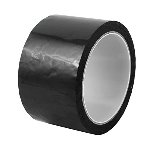 Aexit 6cm Türbeschläge & -schlösser Einseitig Stark Selbstklebend Mylar Band 50M Länge Zugluftstopper & Türdichtungen Zurückhaltend Schwarz