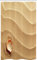 ABAKUHAUS Tier Schmaler Duschvorhang, Seashells gelber Sand, Badezimmer Deko Set aus Stoff mit Haken, 120 x 180 cm, Sand Brown