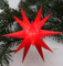 GURU SHOP LED Ministern Baltasar für Innen, Außen - rot/Komplettset mit Trafo 230 V, Kunststoff, 18x18x18 cm, Weihnachtsstern, Adventsstern