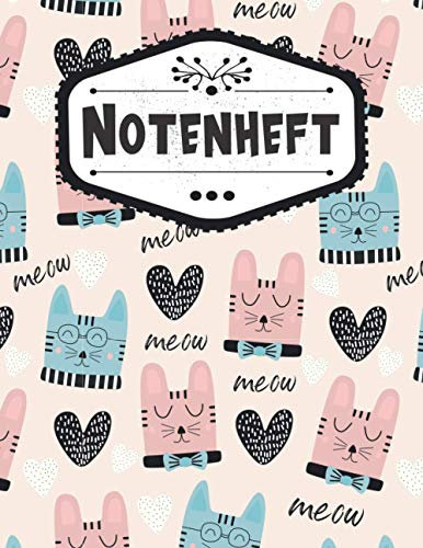 Notenheft: Blanko Musik Notizbuch, Notenheft Din A4 hoch, 12 Notensysteme pro Seite, geschenke für musiker, 100 Seiten, großes A4-Format (21,59 x 27,94 cm), Hochglanzcover