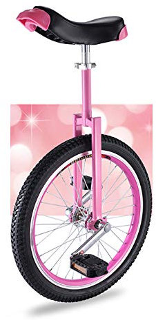 QWEASDF Einrad, Einrad höhenverstellbar Unicycle Fahrrad mit Schnellspanner, Professional 16, 18, 20,Rosa,20
