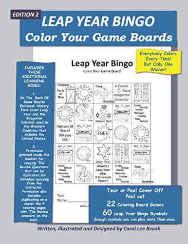 Leap Year Bingo: Color Your Own Game Boards Edition 2