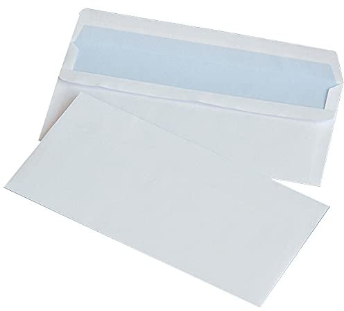 Selbstklebende Briefumschläge OFFICE PRODUCTS SK DL 110x220mm 75gsm 10St Weiß / / Typ-Selbstklebend/Art-SK/Farbe-Weiß/Format-DL/Flächengewicht (g/m2)-75 / Abmessungen (mm)-110x220