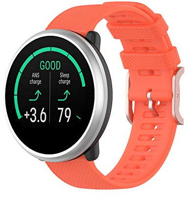 BoLuo 20mm Silicone Bracelet pour Polar Ignite/Polar Unite,Bracelets de Montre,Bande Sport Remplacement Sangle pour Garmin Venu/Venu SQ/Forerunner 245/645/Ticwatch 2/ Pebble 2, Silicone, Silicone