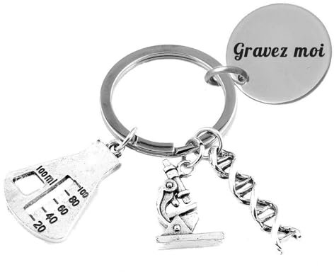 Porte-clés Petit Scientifique Gravure Personnalisée Sur Médaille