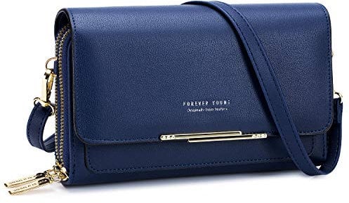 Roulens Small Crossbody Phone Bag for Women,PU Leather Mobile Phone Bags Card Holder Purse and Handbags,Shoulder Bag with Adjustable Strap