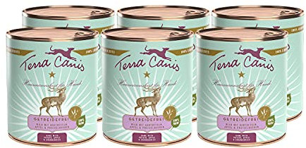 Terra Canis Wild, Kartoffel, Apfel & Preiselbeere - Getreidefreies Nassfutter, 6x800g I Premium Hundefutter in 100% Lebensmittelqualität Aller Rohstoffe I Reichhaltig, gesund & glutenfrei