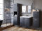 PIASKI Conjunto de Muebles de baño Roma, Juego de Muebles de baño con Lavabo Incluido, Muebles de baño Colgantes, Muebles Modernos (Matera/Negro Mate)