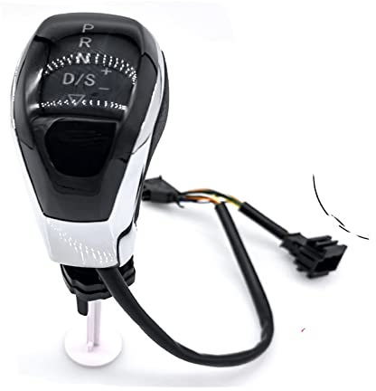 Schaltknauf Schalthebel Synchronisationsanzeige Elektronischer Schaltknauf Für Golf 7 Für B8 (Farbe : Chrome Silver-Red)