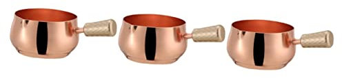 Zerodeko 3 Pièces Coupelle à Sauce en Acier Inoxydable Casserole en Métal Bouteilles De Sirop Pichet De Lait Maternel Plat D'assaisonnement Saucière en Métal Petit Pot à Lait avec Poignée