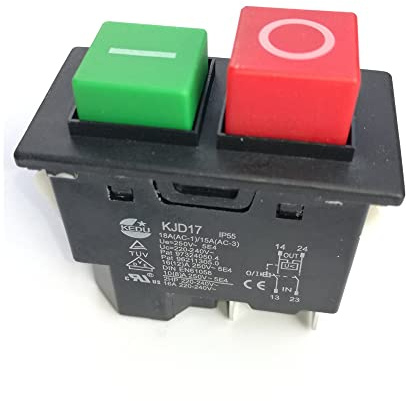 KJD17 Kedu Impermeable IP55 220-240V 16A Interruptor de Seguridad Electromagnético Interruptor de Seguridad para Máquina de Jardín Herramientas Electrónicas Equipos