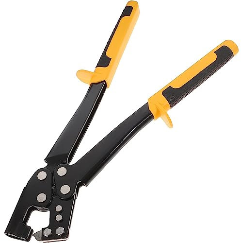 Crimpatrice per Perni in Acciaio, Utensile Manuale per Cartongesso Con Blocco Punzone in Metallo per Chiglia a Mano,Alta Resistenza E Sforzo, Pinza per Punzonatura Fissa per Chiglia in Acciaio Leggero