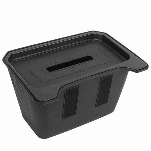 for Model Y Rear Center Console Organizer Storage Box, Backseat Storage Box 2nd Row Console Organizer Storage Container Trash Can, Under Seat Hidden Tray (Black)
