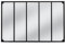 IDMarket - Miroir verrière 5 Bandes Design Industriel 140x84 cm