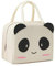 Insulated Lunch Bag Tote Bag for Women Wide Open Insulated Cooler Bag Water-Resistant Thermal Leak-Proof Lunch Organizer for Men Girls Outdoor Picnic Work (BlackPanda)
