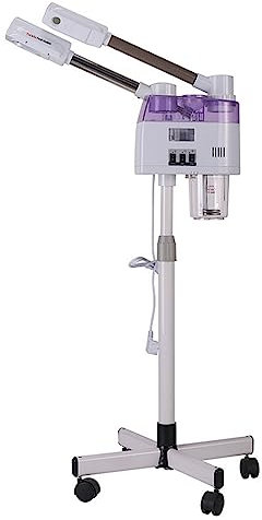 2 in1 Vapozon vaporizzatore dispositivo a vapore sauna facciale vapozon macchina, 800W sauna facciale macchina bellezza doppio tubo spray caldo e freddo