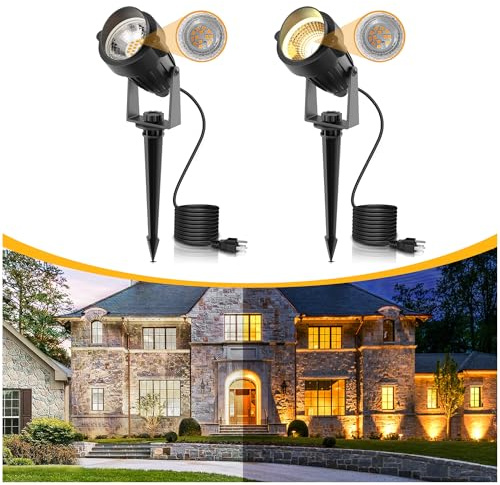 L LOHAS LED Dusk to Dawn Outdoor Lighting Landscape Spotlight Tree Light