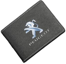 WSXCDE Geldbörse Herren, für Peugeot 3008 GT 5008 Peugeot GT GTI GTLINE 206 208 307 308 2008 Slim Wallet Herren mit RFID Schutz Faltbare Geldbörse, Portmonee für Herren und Damen