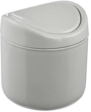 keeeper Poubelle Bio avec couvercle basculant, 1,3 l, poubelle de table avec couvercle, Svenja, Gris (Eco Stone Grey)