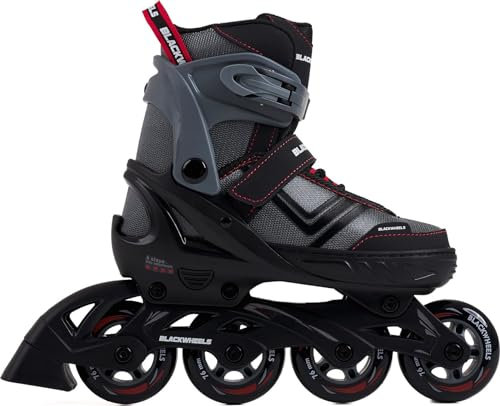 BLACKWHEELS Playful Inline Skates – Verstellbare Inliner mit One-Step-Adjustment, ABEC-7 Kugellagern und Dreifach-Verschluss für Kinder und Anfänger – Leichte und Bequeme Freizeit-Rollschuhe
