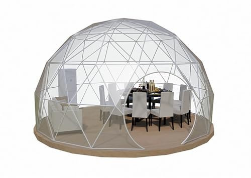 ZIXIAOS 3,6 M/12 Fuß Gartenkuppel-Blasenzelt, Outdoor-Blasen-Iglu-Zelt Für 8–10 Personen, 4-Jahreszeiten-Familienzelt Im Freien Mit Transparenter TPU-Abdeckung Für Terrasse Und Essbereiche