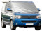 luolety Abdeckung Scheibenabdeckung für VW T5, Staubdichte UV-Schutz Auto Windschutzscheib Thermo Abdeckung Wasserschutz Frontscheiben Wrap Abdeckung für VW T5 Transporter (für VW T5 2003-2015)