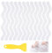 36 Piezas Bandas Antideslizantes Bañera con Raspador, 18×1.6cm Transparentes Antiresbalante para Ducha, Adhesivo Antideslizante Ducha, Pegatinas Bañera Antideslizantes, para Escaleras, Baños, Piscinas