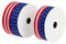 DIYEAH 2 Rollen 10 Schleife seidenband ribbon flagge usa amerika flagge usa flagge DIY-Bänder dekorativ Rot Zeremonie Sackleinenband Party-Geschenkbänder Geschenkverpackungsband Polyester