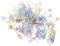 DIYEAH Scrapbook-Aufkleber 80 Stück Wasserflaschen-Aufkleber Blumen-Planer-Dekorationen Journaling-zubehör