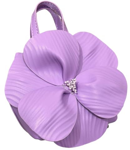 BBTISG Pochette da Donna con Motivo Floreale, Borsa Creativa da Donna Pochette Floreale per Feste, Matrimoni, Borse da Sposa (Viola)