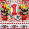 IXOKEV Set Bing Compleanno 1 Anni, Stoviglie per Feste di Compleanno, Bunny Decorazione per Feste, Bing Palloncini, Piatti Compleanno,Compleanno Stoviglie da Tavola Piatti Tovaglioli