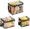 3 Piezas Extra Grandes Recipientes Juegos Transparentes Juego Impermeables Organizadores Armario Apilables Bolsas PVC Prácticas