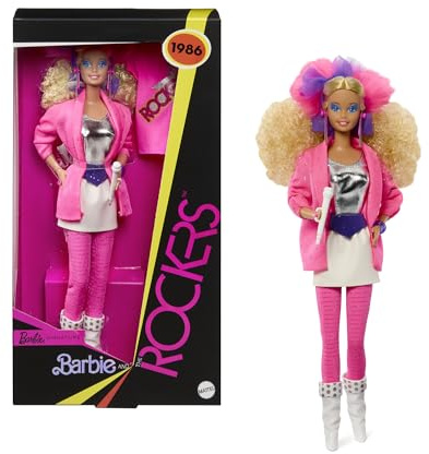 Barbie Signature and the Rockers, Sammler-Replik-Puppe | Zum 40. Jubiläum der Modepuppe von 1986, inkl. Puppenständer und Verpackung zum Aufstellen, ab 6 Jahren, JJY10