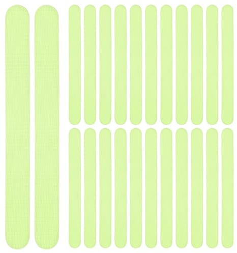 24pcs Glow in the Dark Anti Slip Tape for Stairs, Adhesive Staircases Nonslip Strips Grip Tape Stair Steps Strips