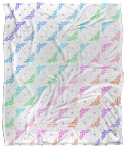 Wonder Woman Gradient Pattern Silky Touch Super Soft Throw Blanket 152 X 127 cm, White