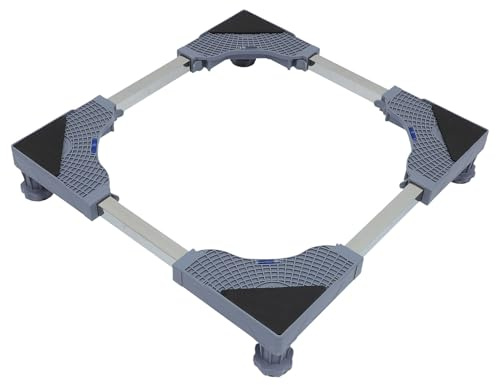 ANDRESLAD Washing Machine Floor Stand Trolley with Locking Swivel Wheels and Anti-skid Pads Heavy-duty Mobile Base for Washers Dryers Refrigerators and Home Appliances