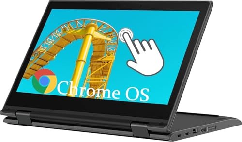 Lenovo Chromebook 300e 2-in-1 Convertible Touchscreen Laptop, 11.6 Screen Display, Intel Celeron N4020, 4GB RAM, 32GB SSD, Webcam, Chrome OS (Reconditionné)