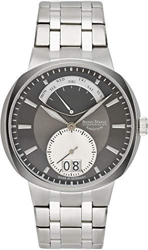 Bruno Söhnle Herrenuhr Facetta 1957 Edelstahl Day & Date 17-13168-842