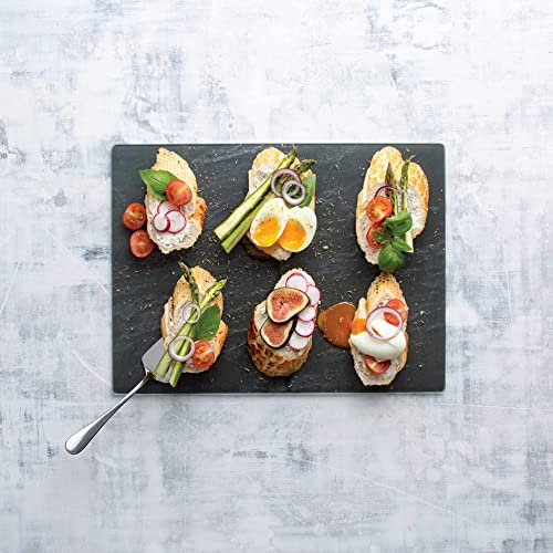 Typhoon Protection de Surface de Travail en marbre Blanc/Gris 40 x 30 cm, Verre, Noir, 40L x 30W cm