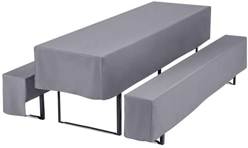 Gräfenstayn® Valentin - Biertischhussen-Set 3 TLG für Bierzeltgarnitur - 50cm oder 70cm Tischbreite - mit Öko-Tex Siegel Standard 100 : Geprüftes Vertrauen 30575 (Anthrazit, 70x220cm)