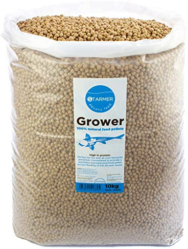 Koi carp 30% protein GROWER pond feed all natural pellets (Adult size) 10kg