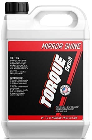 Mirror Shine - Super Gloss Wax & Sealant Hybrid Spray by Torque Detail - Superior Shine w/Professional Detailer Protection - Quickly Applies in Minutes, Each Coat Last Months - 1 Gallon Refill
