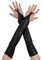 Freebily Glänzend Fingerlose Handschuhe Metallic/Fischschuppen gedruckt Armstulpen Silberne Handschuhe Gogo Party Kostüm Zubehör Nachtclub Clubwear C Schwarz Fischschuppen One Size