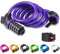 Opaza 5-Digit Code Bicycle Lock - 1.2M/4ft Combination Cable Lock, Lightweight & Secure for Mountain, Road, & Kids Bikes (Purple)