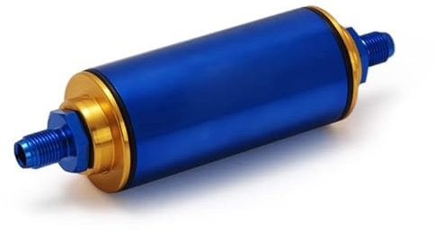 Kraftstofffilter Motorsport auswaschbar 50 mm Benzin Filter High Flow Blau AN6
