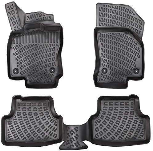 Elmasline 3D Gummimatten Set für Seat Leon 1 (1M1) 1999-2006 | Extra hoher Rand Fußmatten