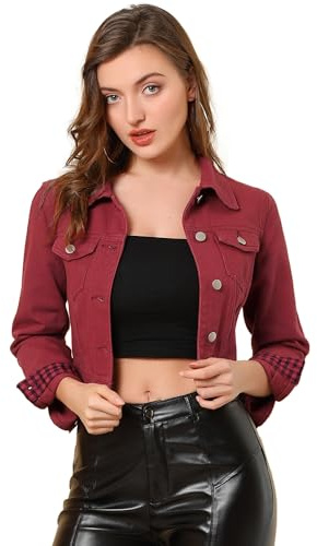 Allegra K Damen Cropped-jacke Cropped-Jacke