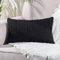 Mandioo Baumwolle gestrickte Schwarz dekorative Wurf Kissenbezüge Weiche Gemütliche Zierkissenbezug Luxus Moderne Dekorativ Couchkissen Kissenhüllen für Sofa Couch Wohnzimmer 30x50 cm